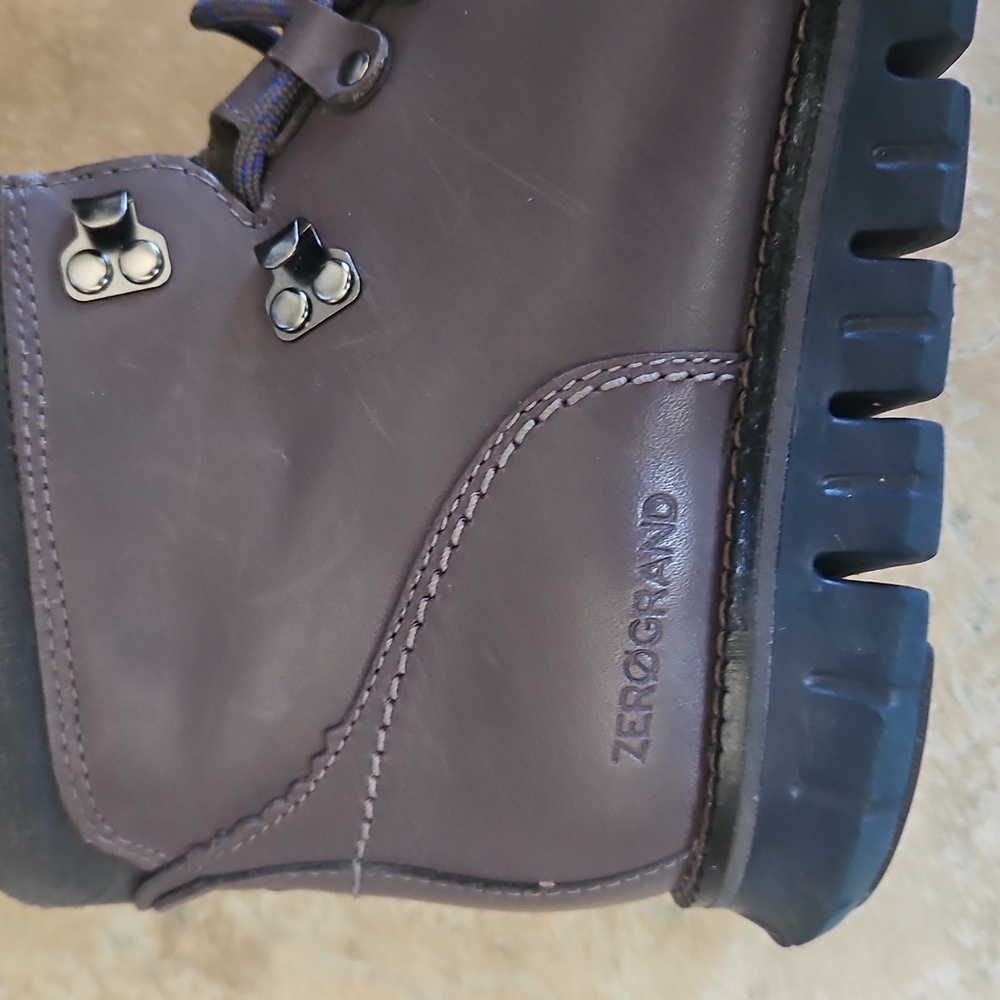 Cole Haan Men's ZeroGrand Waterproof Gray Leather Boots Size 9 - Picture 8 of 12